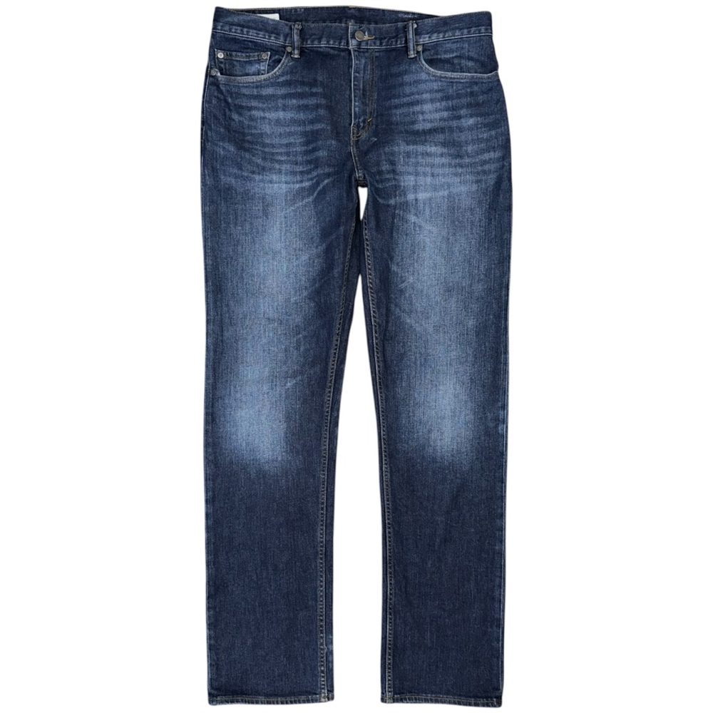Banana Republic Men’s 36 x 36 Straight Jeans Dark Blue Wash Stretch Whisker Tall